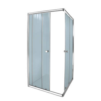 Aqua Lux Corner Entry Shower Door Chrome