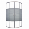 Round Corner Entry White Stripe Shower Door 900 X 900 X 1940