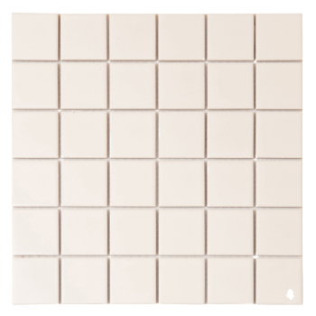 Mosaic Tile Glazed Matt White 48x48mm