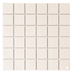 Mosaic Tile Glazed Matt White 48x48mm