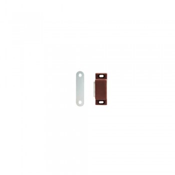 Magnetic Catch, Brown, Plastic, Including Screws Quantity:4