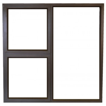 Window Frame Aluminiumin Ptt 1212 Nat Clear Left Hand