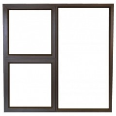 Window Frame Aluminiumin Ptt 1212 Nat Clear Left Hand