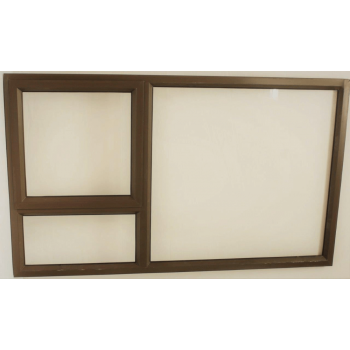 Window Frame Aluminium Pt129 Bronze Clear Left Hand
