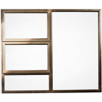 Window Frame Aluminium Ptt1815 Bronze Clear Left Hand