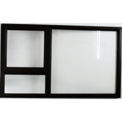Window Frame Aluminiumin Pt129 Charcoal Clear Left Hand