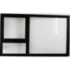 Window Frame Aluminiumin Pt129 Charcoal Clear Left Hand