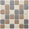 Mosiac Tile Porcelain Brown and Grey Mix 45x45mm - 3 sheets per pack,  - Cashbuild