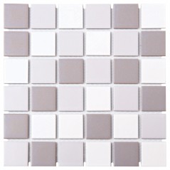 Mosiac Tile Glazed Matt Grey Mix 48x48mm - 3 sheets per pack,  - Cashbuild