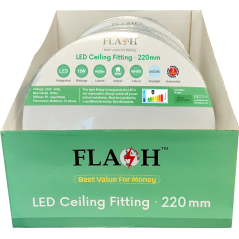 12w LED 220mm Ceiling Fitting, Daylight Flash, FLASH - Cashbuild