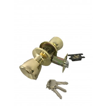 3100 Cylindrical Lockset Brass Plated,  - Cashbuild