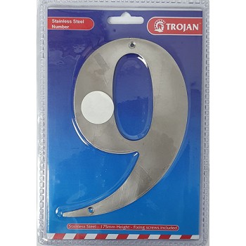175mm Stainless Steel Numbers 9, TROJAN - Cashbuild