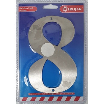 175mm Stainless Steel Numbers 8, TROJAN - Cashbuild