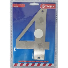 175mm Stainless Steel Numbers 4, TROJAN - Cashbuild