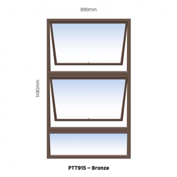 Window Frame Aluminium Ptt915 Bronze Left Hand, HARPER - Cashbuild