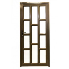 Aluminium Door Bronze 890 X 2090 Staggered,  - Cashbuild