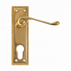 Brass 6 Georgian Plated Cylinder Handle,  - Cashbuild