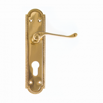 Brass 8 Georgian Plated Cylinder Handle,  - Cashbuild