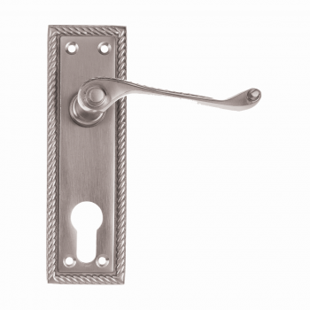 Nickle 6 Georgian Plated Cylinder Handle,  - Cashbuild