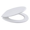 Toilet Seat Wood White Chrome Plated Hinge, ICON - Cashbuild