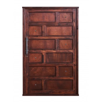 Pivot Door In-frame Using Mixed Timber Stained And Sealed Using Imbuia Finish