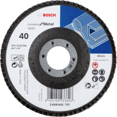 Bosch Flap Disc Metal 115x22.23x40