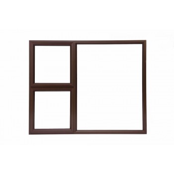 Window Frame Aluminium 28-ptt1512 Bronze Clear Left Hand