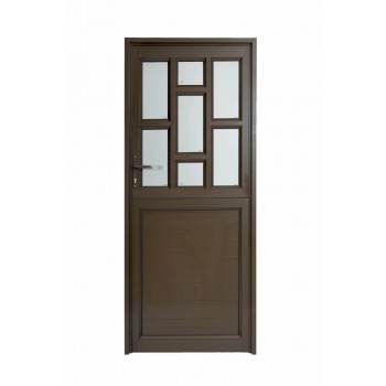 Door Aluminium Hinge Half Glass Brick Style Obscure Bronze, I-BUILD - Cashbuild