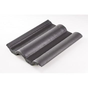 Double Roman Concrete Roof Tile Black,  - Cashbuild