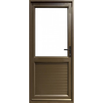 Door Aluminium Hinge Half Glass Obscure Bronze