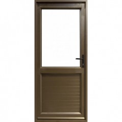 Door Aluminium Hinge Half Glass Obscure Bronze
