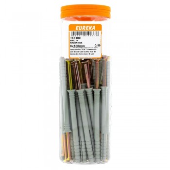 Eureka Nail-in Nylon Countersunk 8x100mm Quantity:50