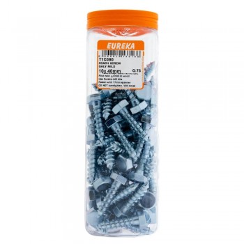 Eureka Coach Screw Galvanized Mild Steel 10x40mm Quantity:75