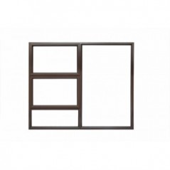 Window Frame Aluminium 28-ptt1815 Bronze Left Hand