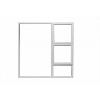 Window Frame Aluminium 28-ptt1515 Natural Clear Right Hand