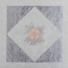 Design Blue Floral Vinyl Floor Tile