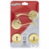 Didieri -brass Plated Rose Handles & 2-lever Mortise Lock