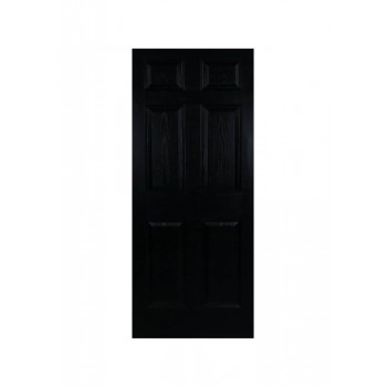 Deep Moulded Pre-painted Light Duty Interior Tudor 6 Panel Black Door
