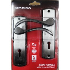 Samson Lock Set Key 3l Sabs Donatello Satin Nickle & Black Nickle, SAMSON - Cashbuild