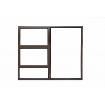 Window Frame Aluminium 28-ptt1815 Bronze Left Hand, KHANYA - Cashbuild