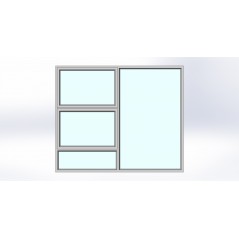 Window Frame Aluminium 28-ptt1815 Natural Left Hand, ROBMEG ALUMINIUM - Cashbuild