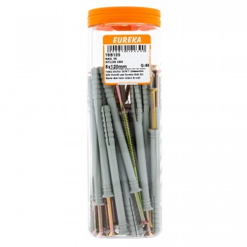 Eureka Nail-in Nylon Countersunk 8x120mm Quantity:40, EUREKA - Cashbuild