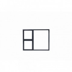 Window Frame Aluminium 28 PTT1512 Charcoal Clear Left Hand, MISTER WINDOWS - Cashbuild