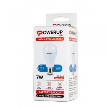 Powerup Led A60 Battery Back-Up 7W Cw E27,  - Cashbuild