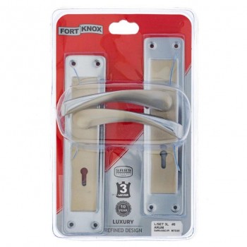Fort Knox Lux 3 Lever Arum 8 Inch Satin Nickel, Chrome Plated,  - Cashbuild