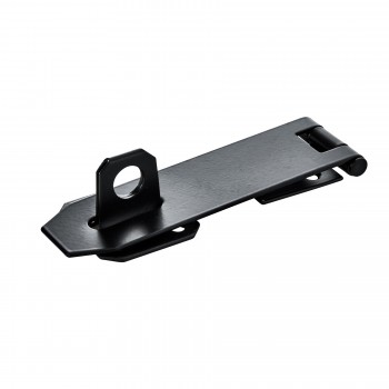 Mackie Hasp and Staple Black Japan 75mm,  - Cashbuild