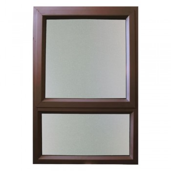 600 X 900 Bronze Aluminium Window Frame, Obscure Glass