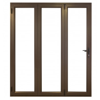 Door Aluminium Stack Folding 1.8M Bronze Left hand Tinted Opens Out,  - Cashbuild