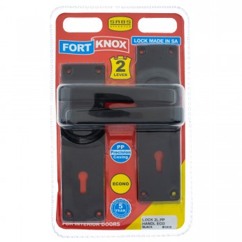 Fort Knox 2 Lever Lock Polyprop Eco Black Handle, FORT KNOX - Cashbuild