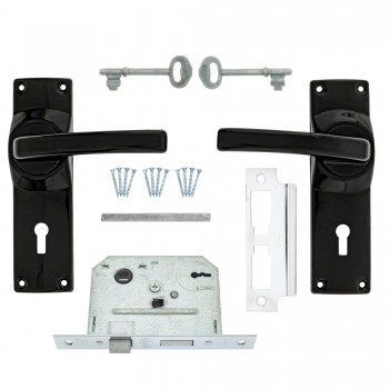 Fort Knox 2 Lever Lock  Eco Black Handle, FORT KNOX - Cashbuild
